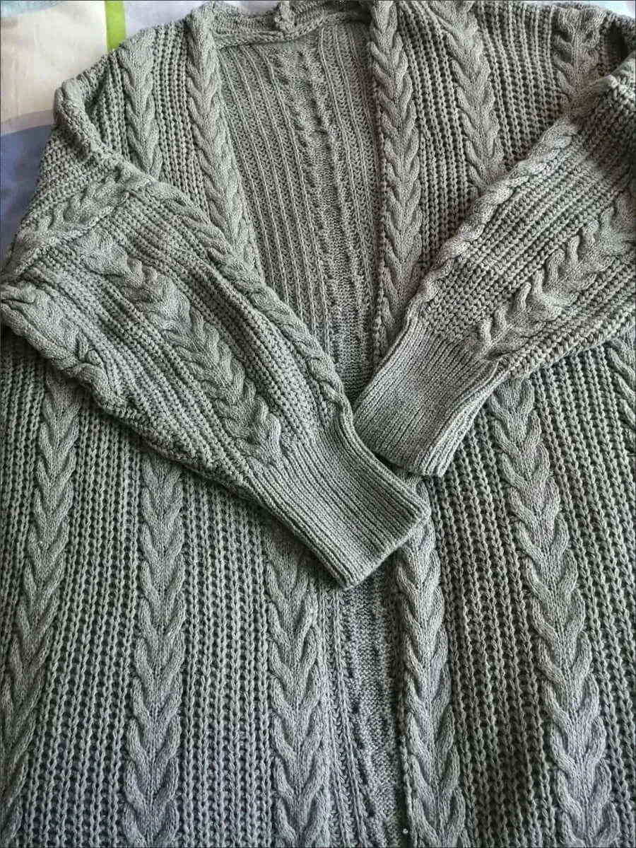 Women Hollow V-Neck Knit Cardigan