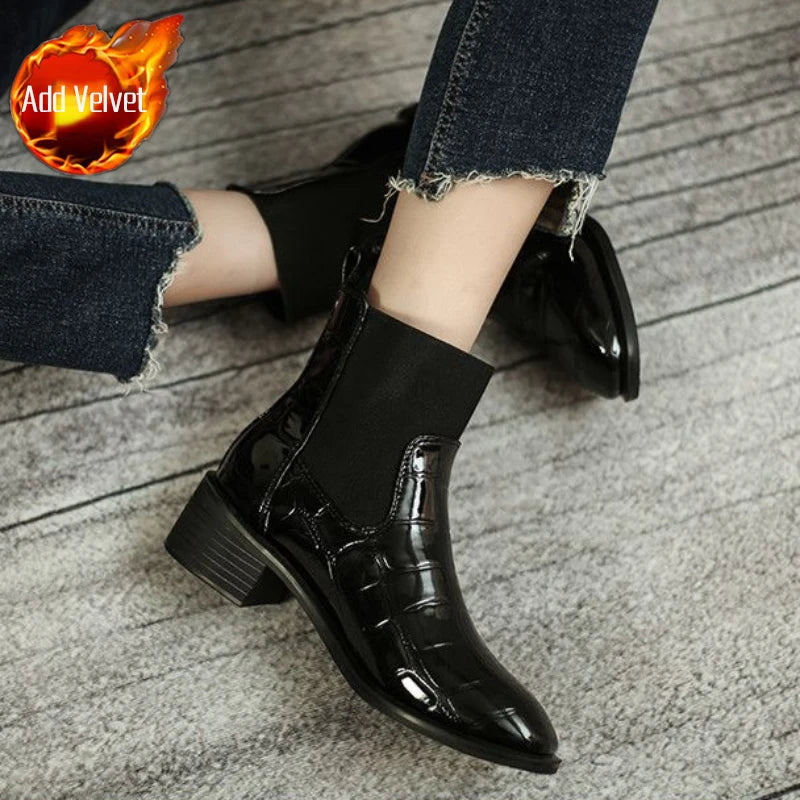 Women Pointed Toe High Heel Work Booties – Short Ankle Shoes