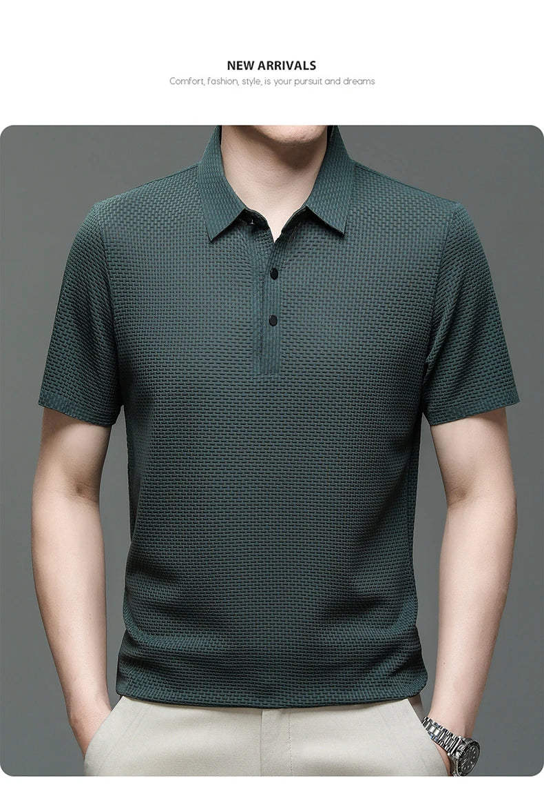 Men Ice Silk Polo Shirt