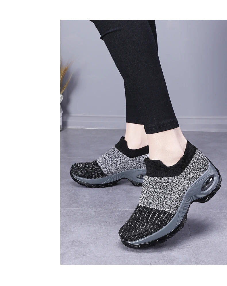 Women Sneakers Breathable Mesh Platform Shoes