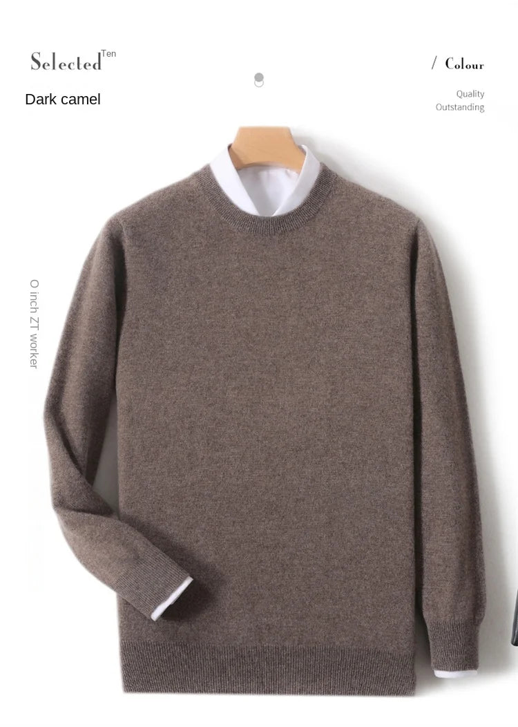 Men's Merino Wool Round Neck Sweater