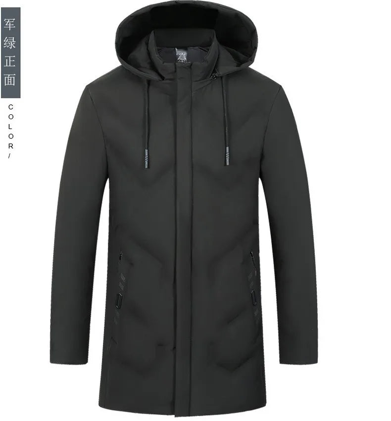 Men Thick Hooded Parka Jacket