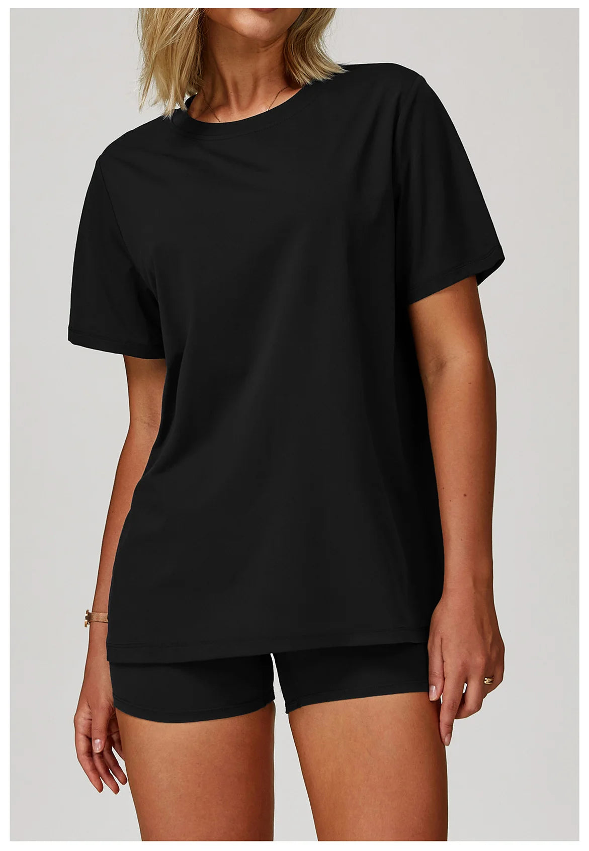 Loose Fit Yoga Tee - Breathable & Quick Dry