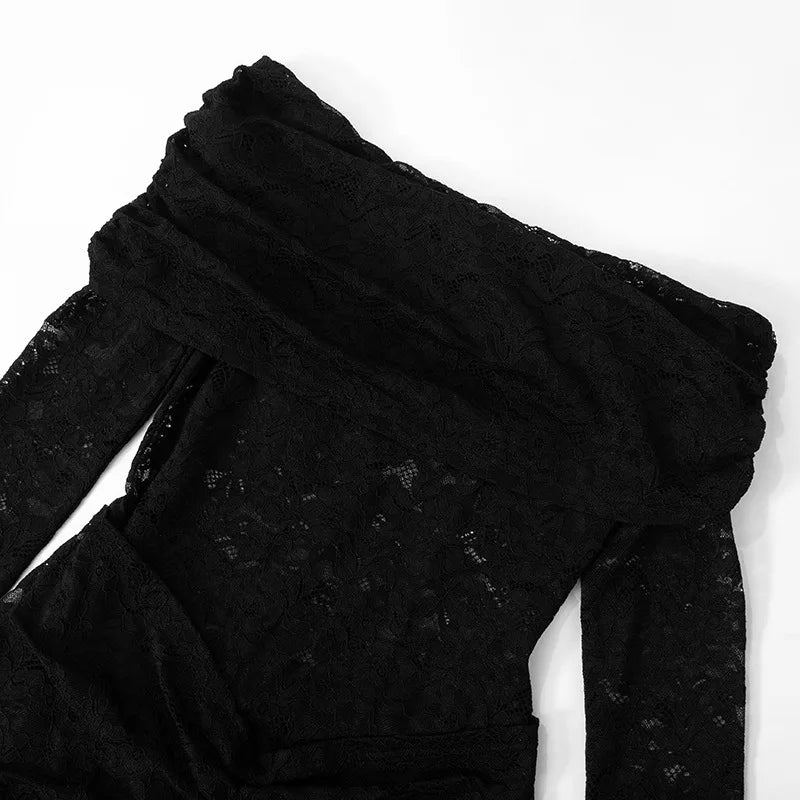 LaceReign™ – See-Through Party Jumpsuit (Seductive, Sheer & Chic)