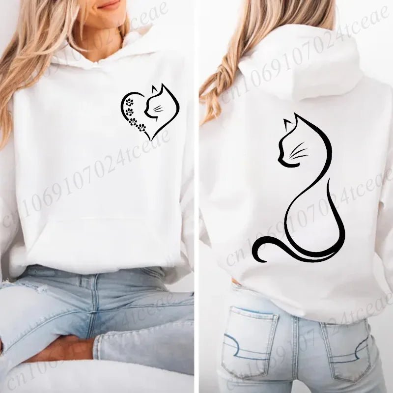 Women's Cat Lover Fleece Sweatshirt