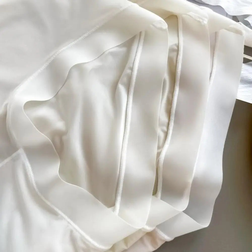 Women Ruffle Ice Silk Panties