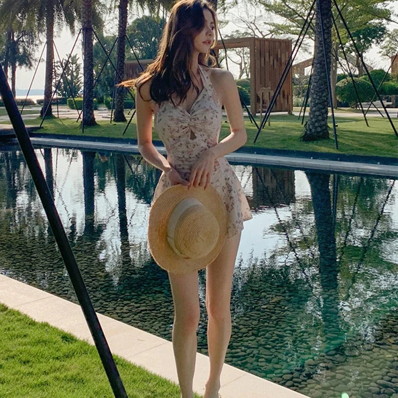 Women Halter High Waist Swimsuit