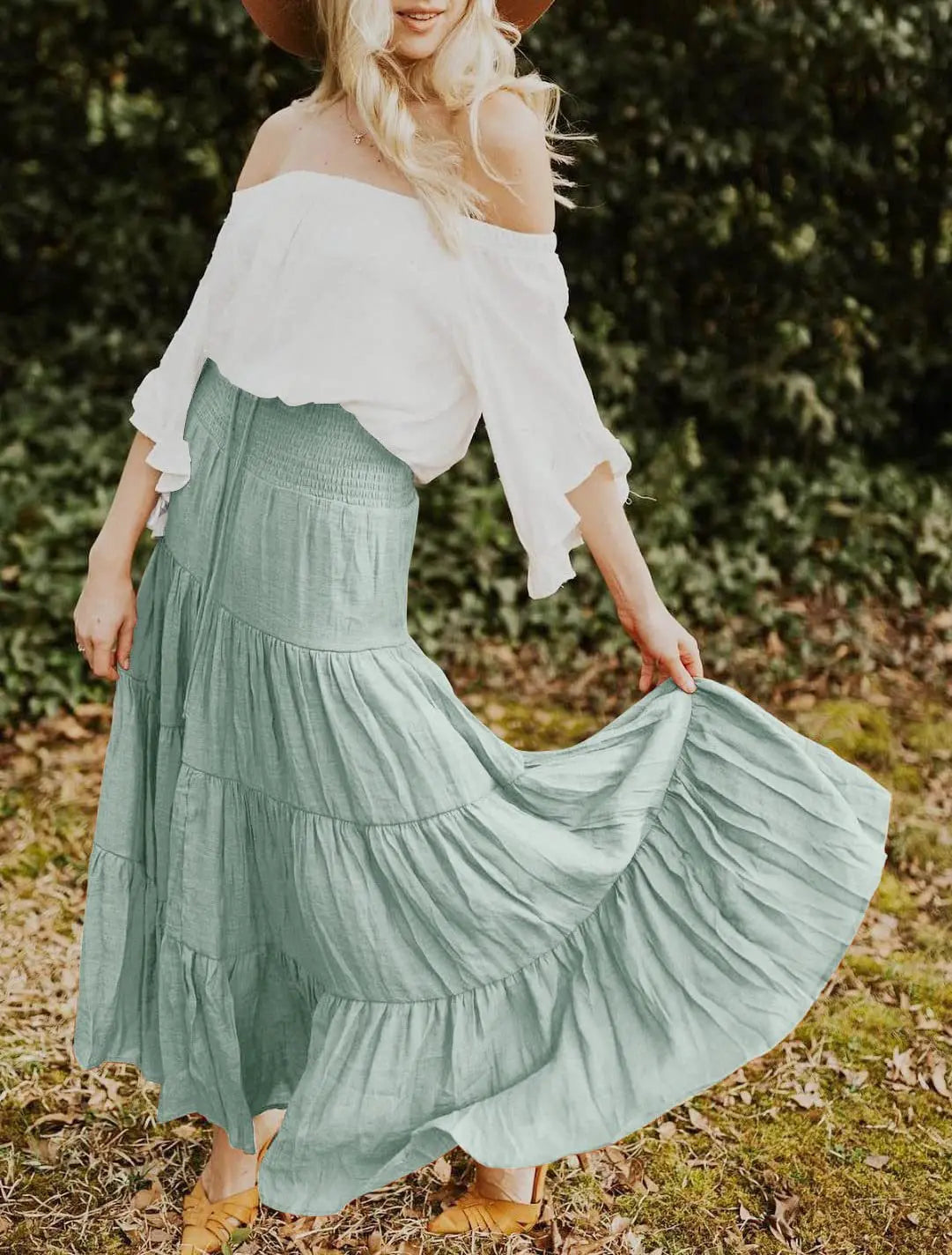 Women Boho Maxi Skirt