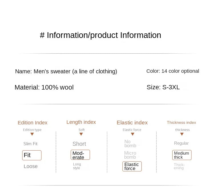 Men's Merino Wool Round Neck Sweater