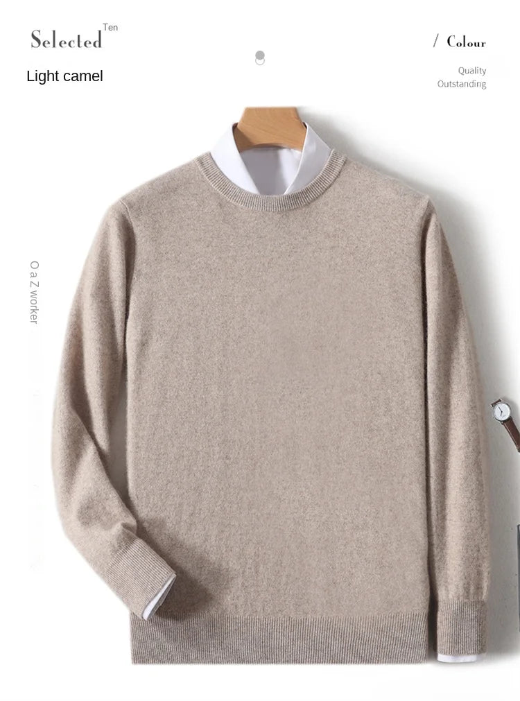 Men's Merino Wool Round Neck Sweater