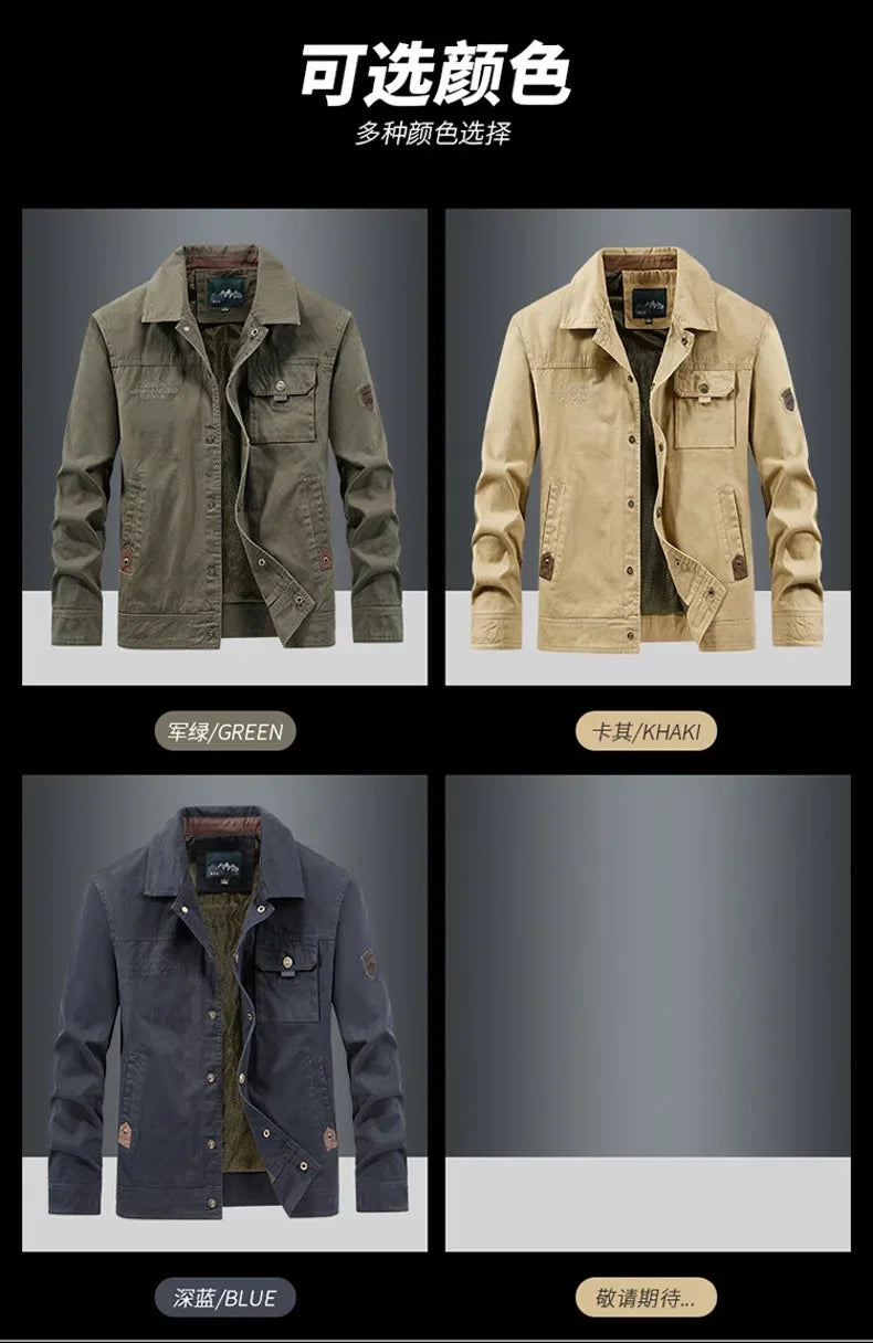 Men's Plus Size Outdoor Jacket – Slim Fit Cargo Coat