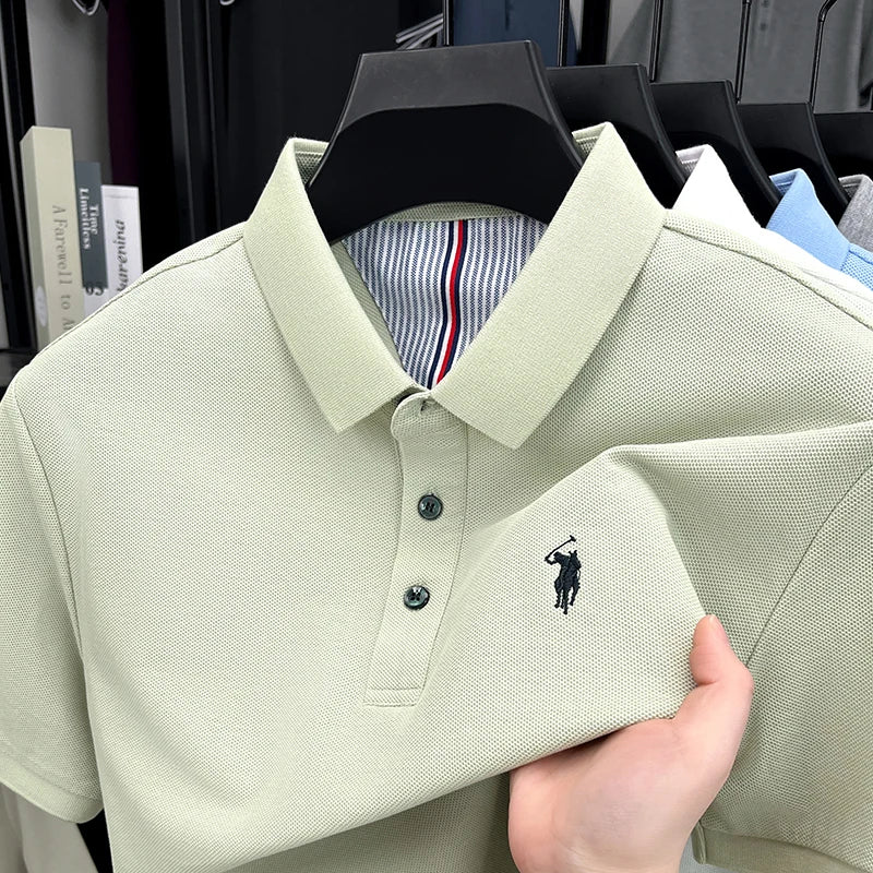 Men Cotton Embroidered Polo Shirt