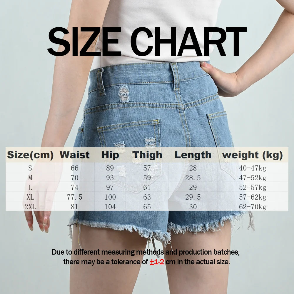 Summer Women's High-Waist Denim Shorts with Pockets