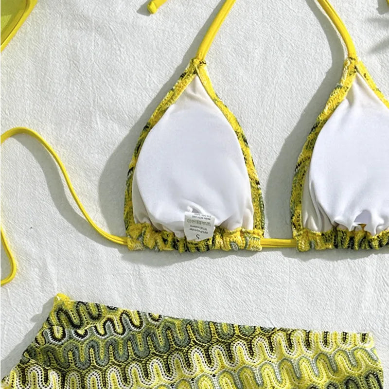 3PCS Brazilian Bikini Set