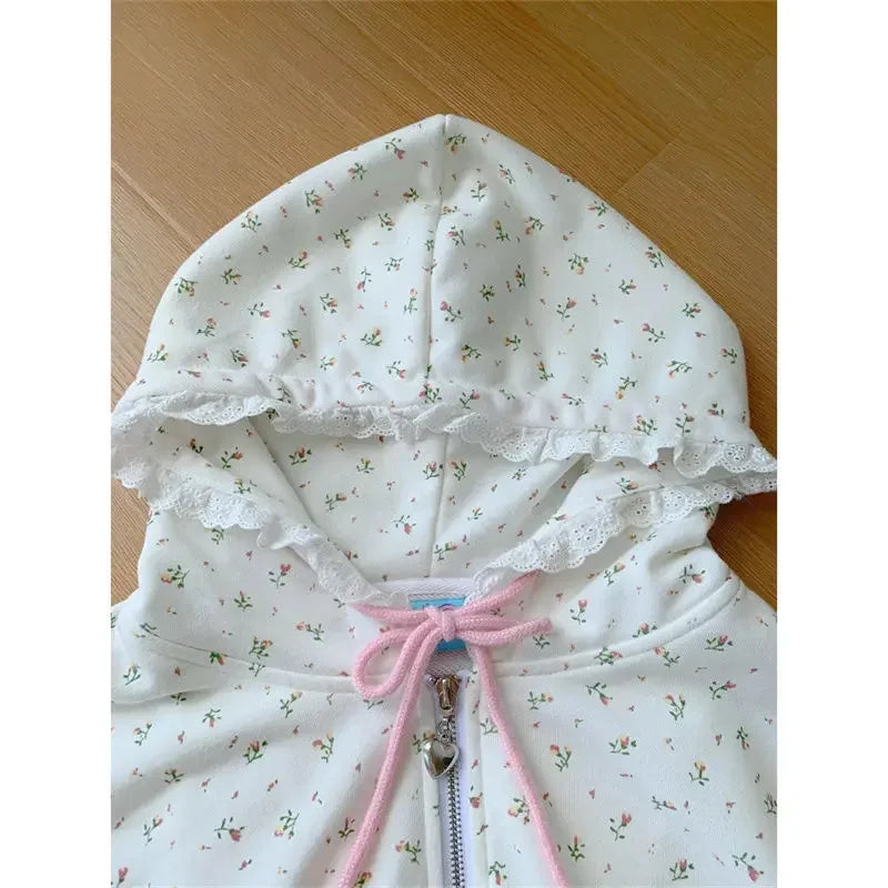 Harajuku Lace Cat Hoodie