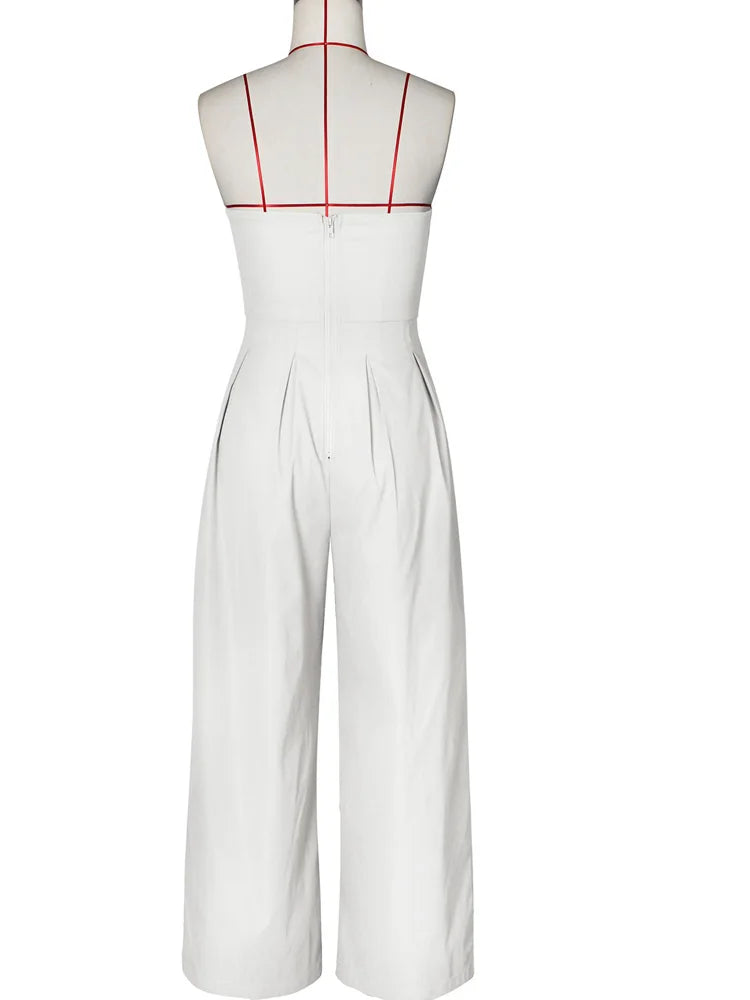 Glamora™ – Strapless Palazzo Clubwear Jumpsuit (Bold, Sexy & Flowy)