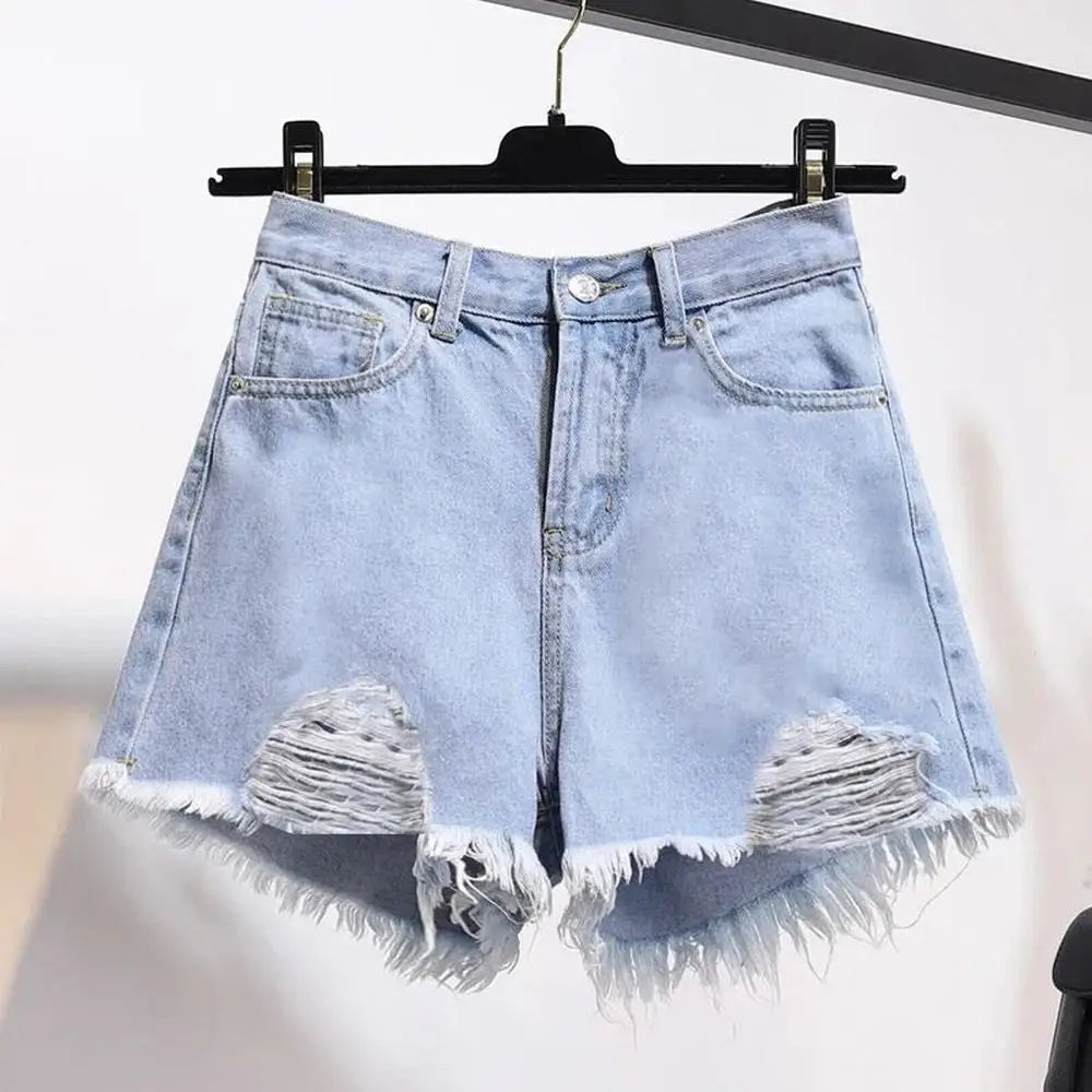 Summer Women's High Waist Cowboy Denim Shorts