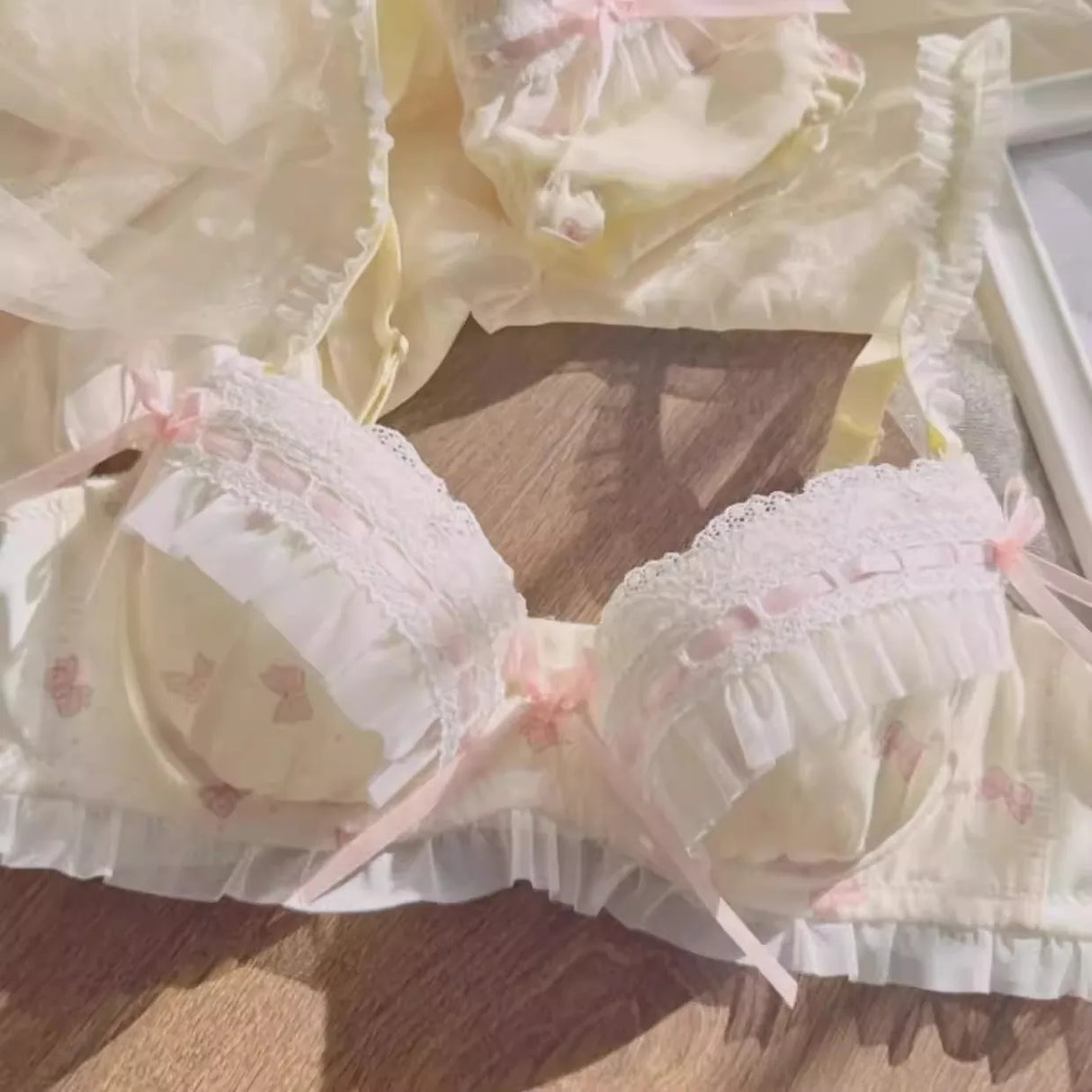 Women Lolita Push Up Bra Set