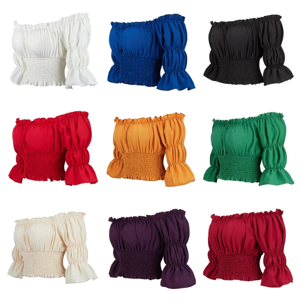 Medieval Pirate Peasant Blouse Costume Top