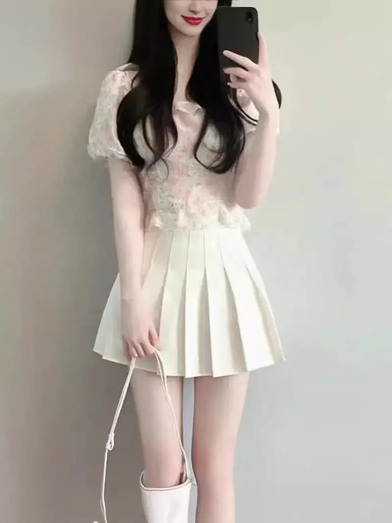 Women Plus Size Denim Split Midi Skirt