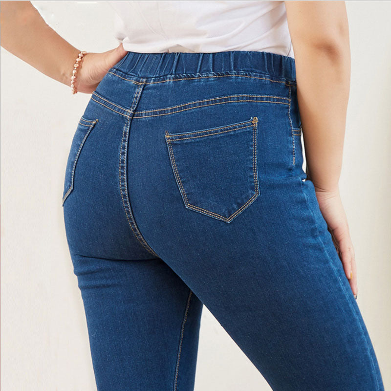 Women High Elastic Curvy Skinny Jeans
