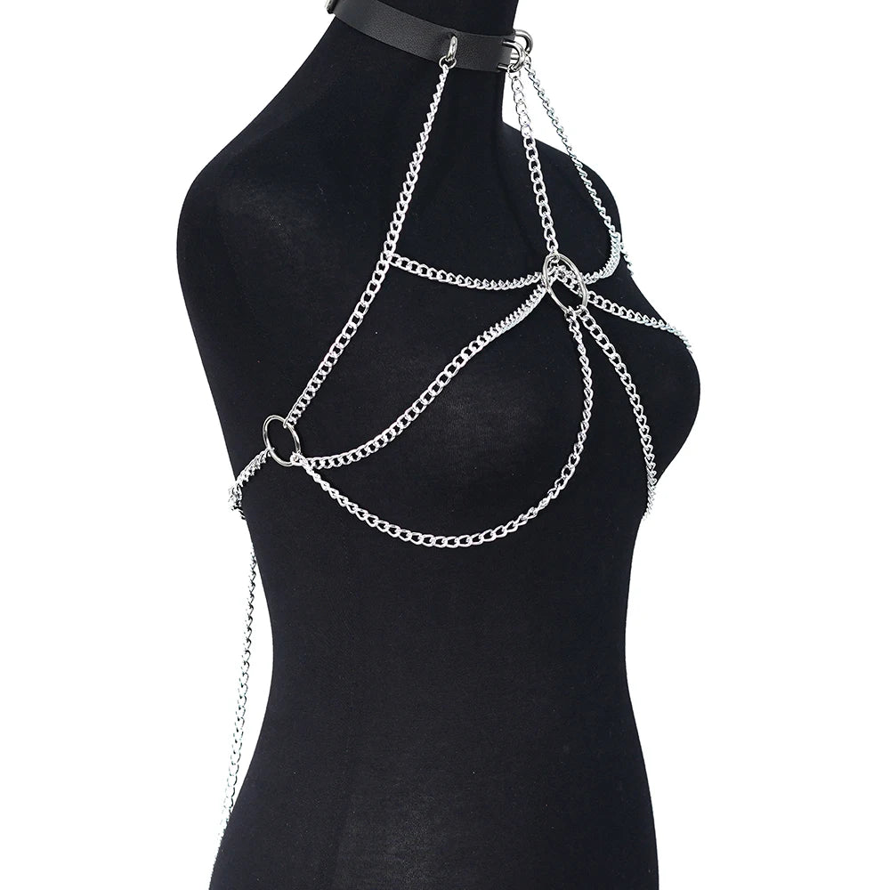 Women Chain Chest Harness