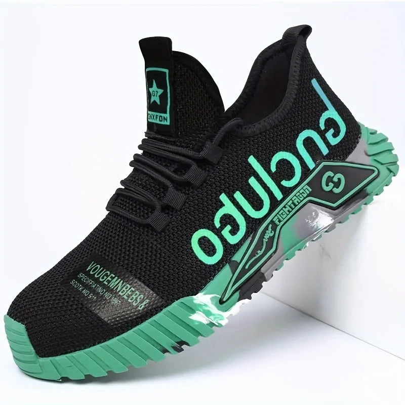 Men Anti-Puncture Reinforced Sole Safety Shoes