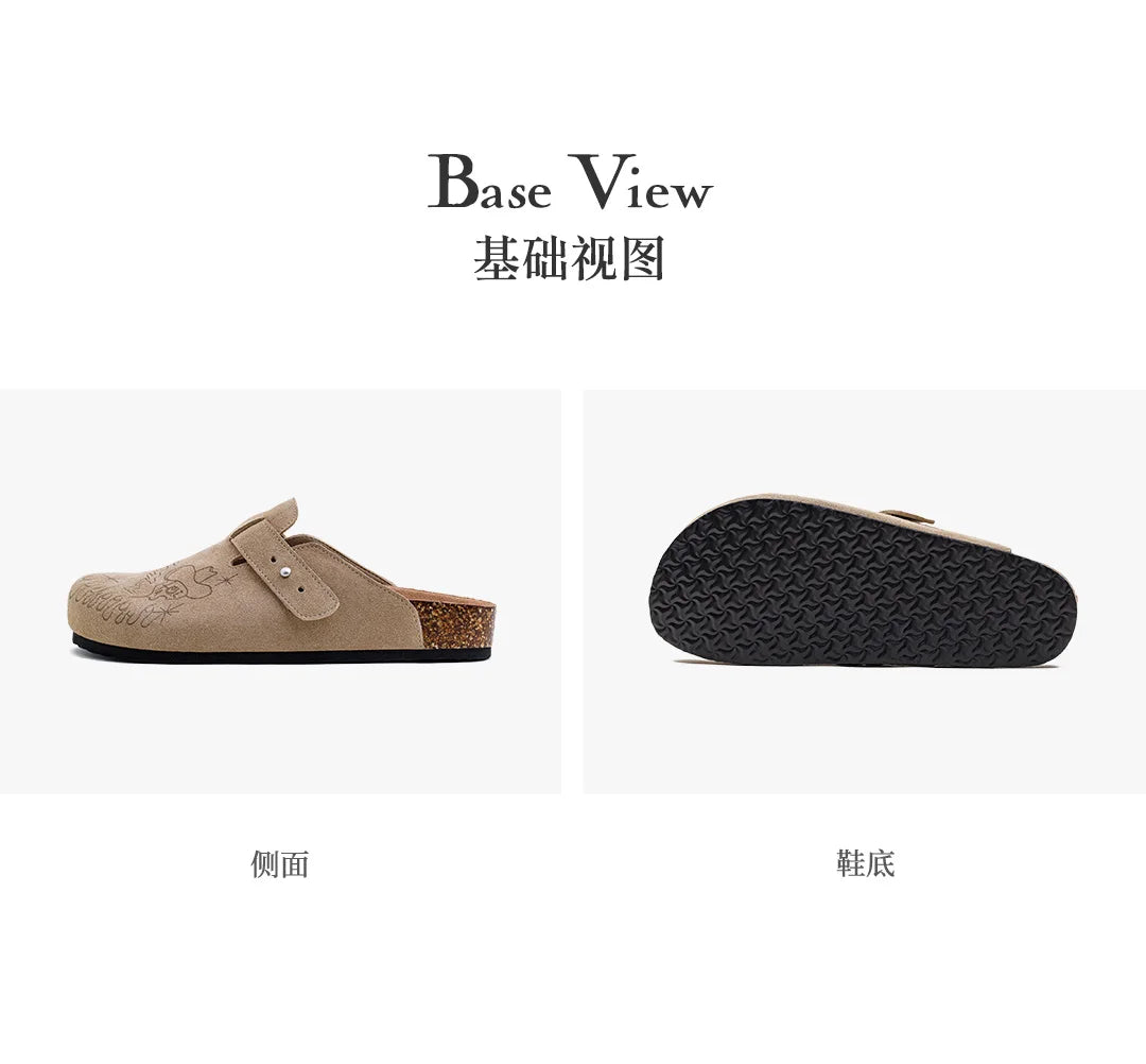 Women Breathable Illustration Mules – Thick Bottom Summer Sandals