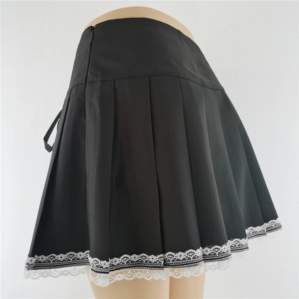 Women Gothic Patchwork Mini Skirt