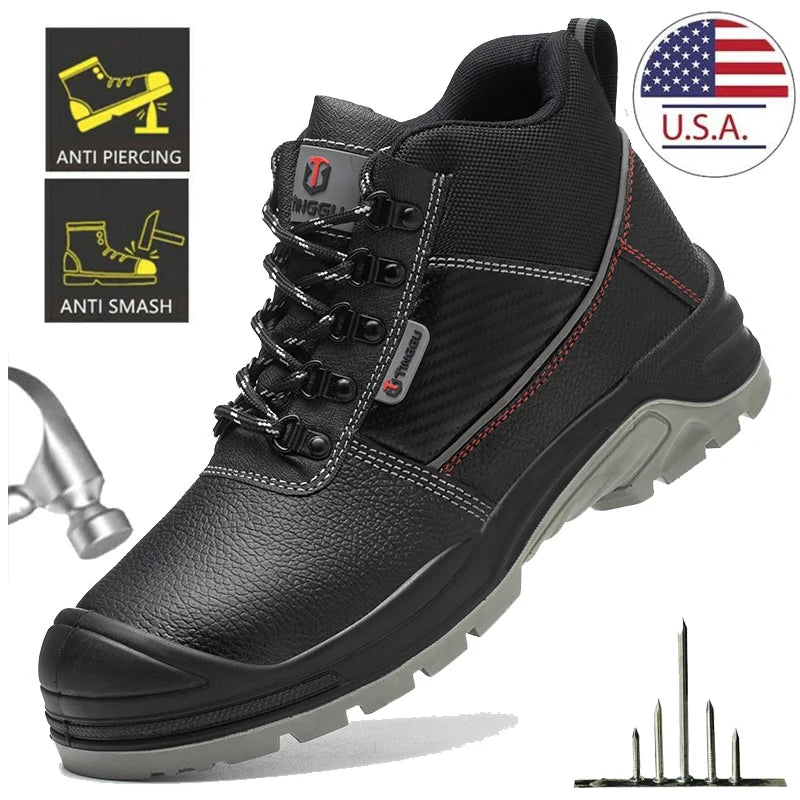 Men Waterproof Anti-Puncture Safety Boots