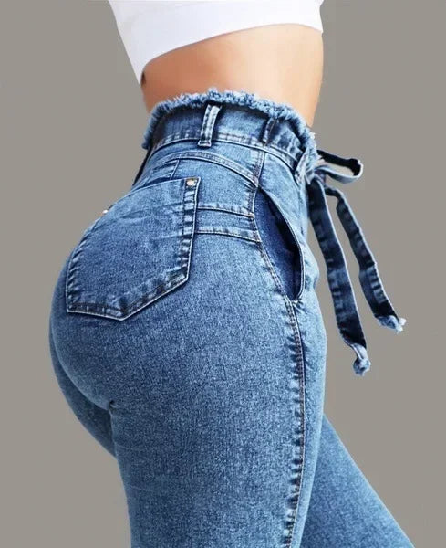 Women Plus Size Stretch Slim Pencil Jeans