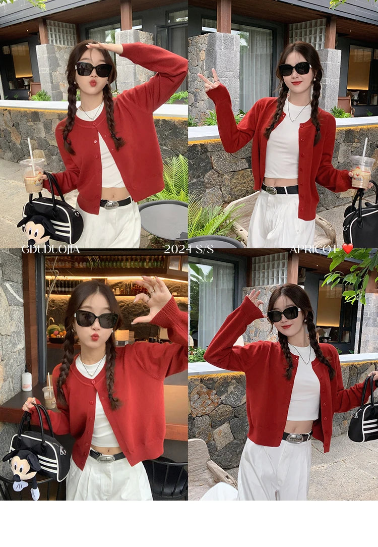 Women's Long Sleeve Knit Cardigan