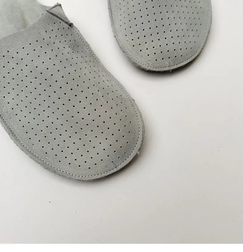 Men Retro Leather Mules