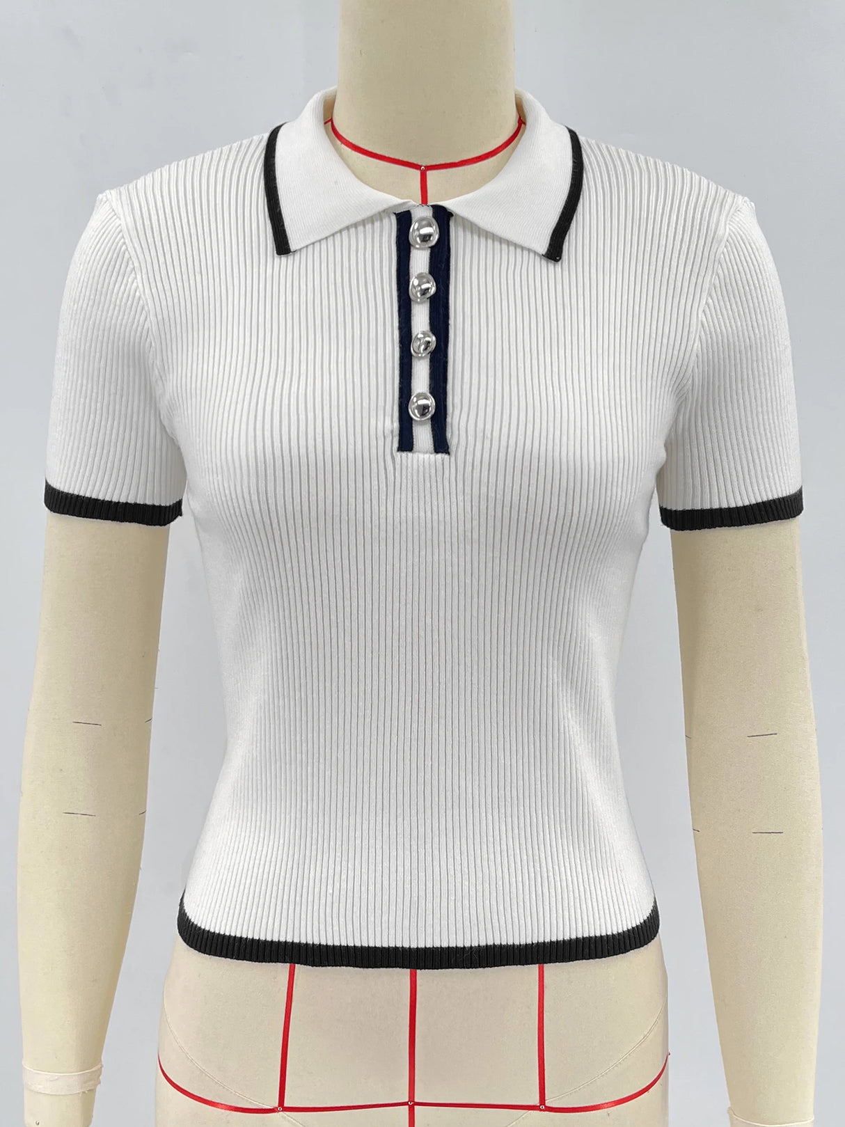 Women's Slim Contrast Knit Pullover