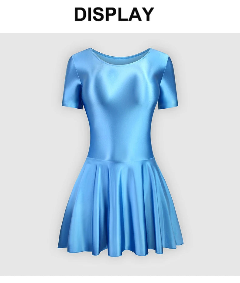 Women Satin Sports Ballet Skirt