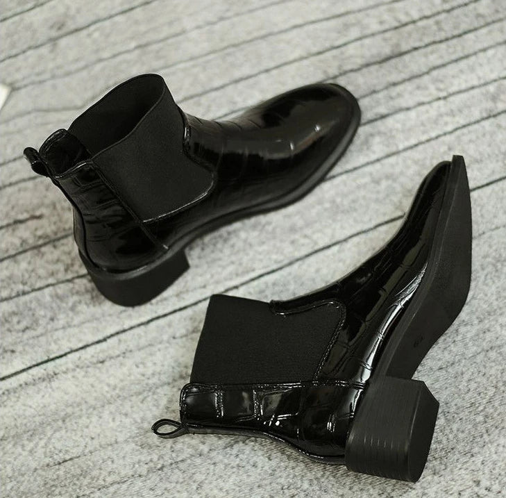 Women Pointed Toe High Heel Work Booties – Short Ankle Shoes