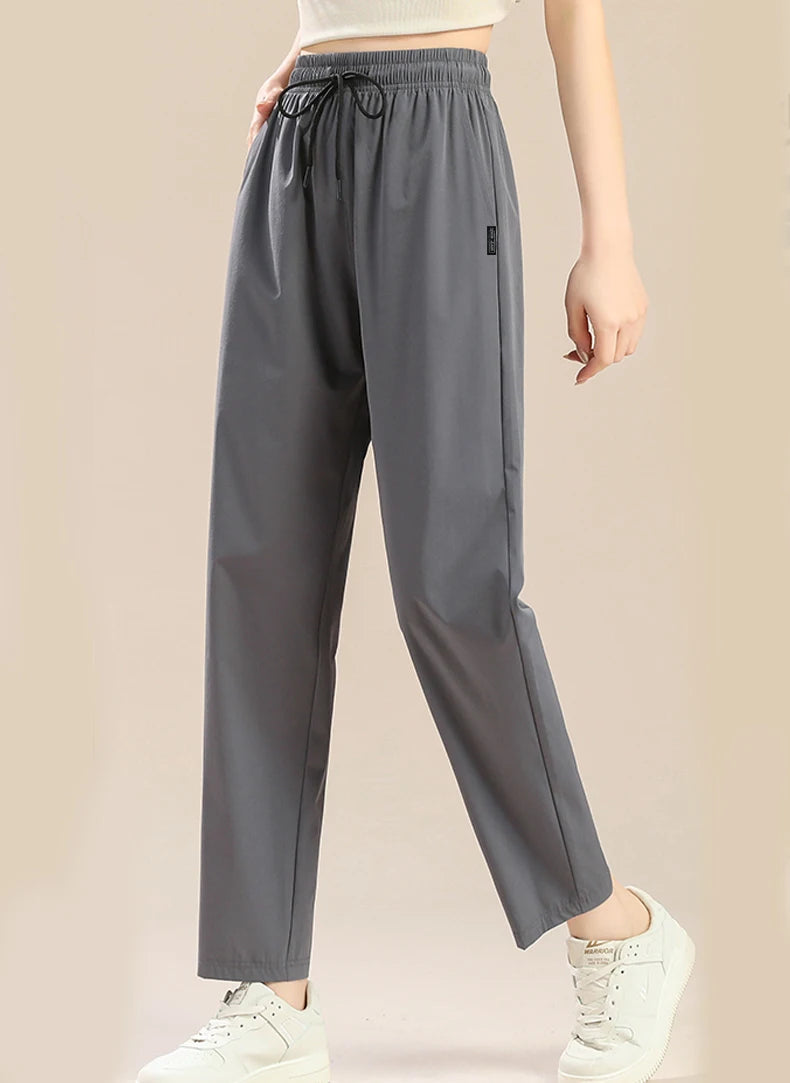 Women’s Plus Size Ice Silk Sports Pants