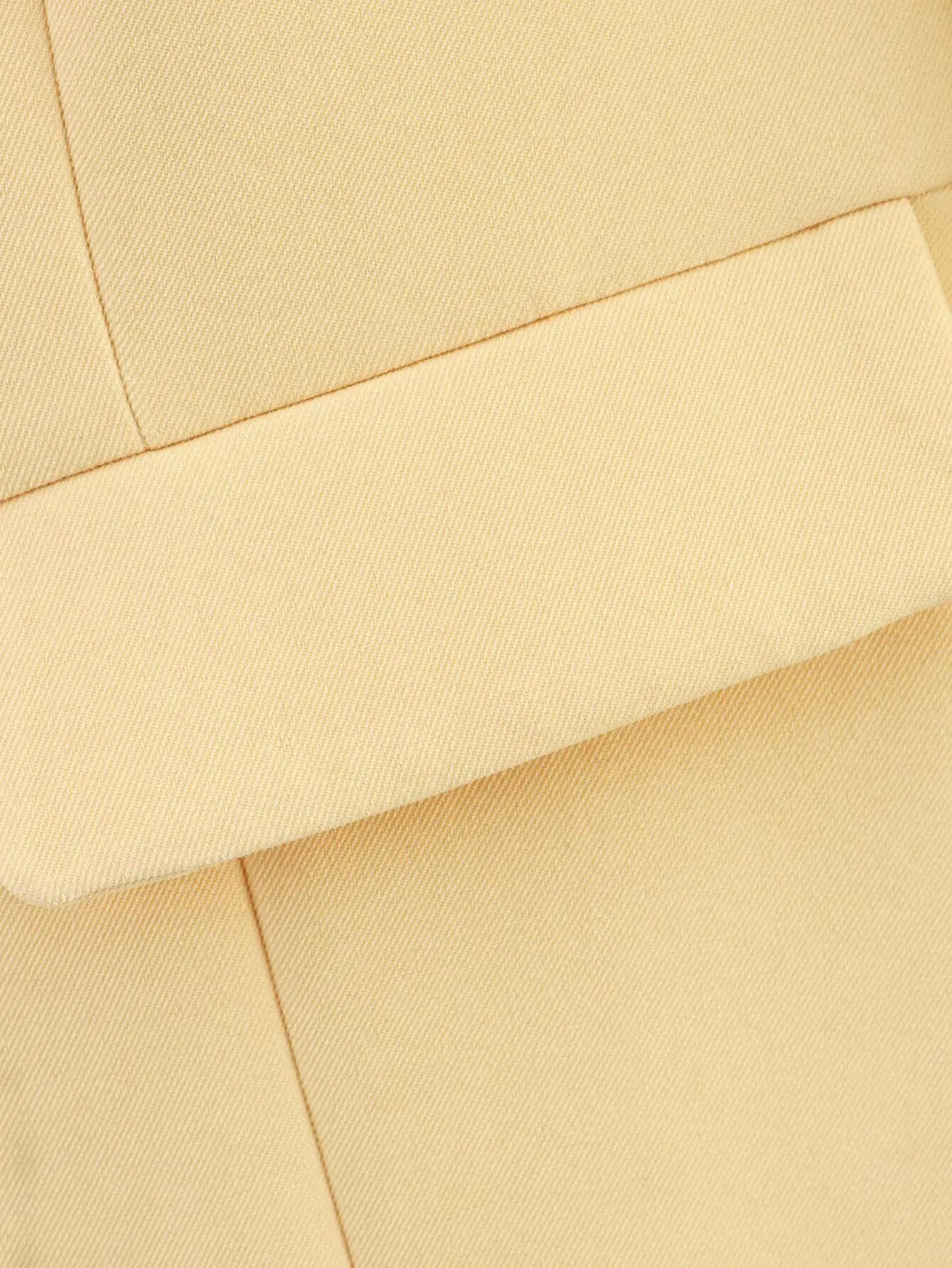 Elegant Yellow O-Neck Blazer Coat