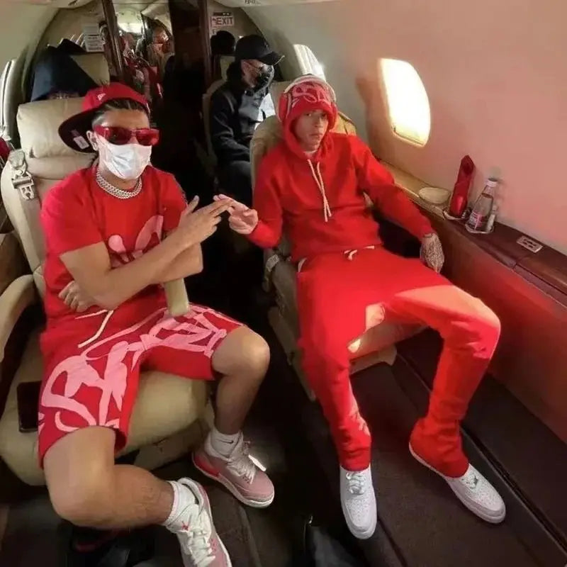 Men Cotton Hoodies Jogger Set