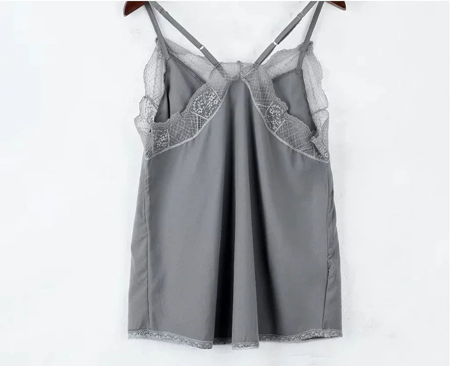 Silk Satin Tube Top Sleeveless Camisole