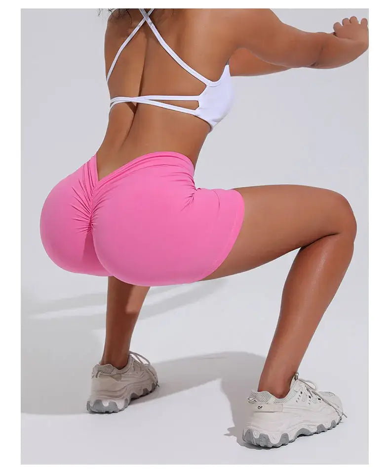 Women V Curve Push Up Yoga Shorts