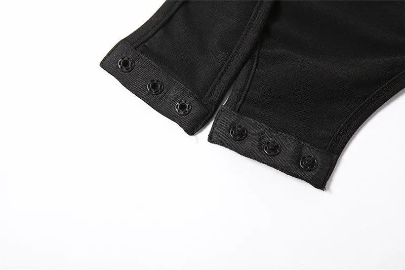 White Lapel Shirt Bodysuit – Sexy Versatile Top