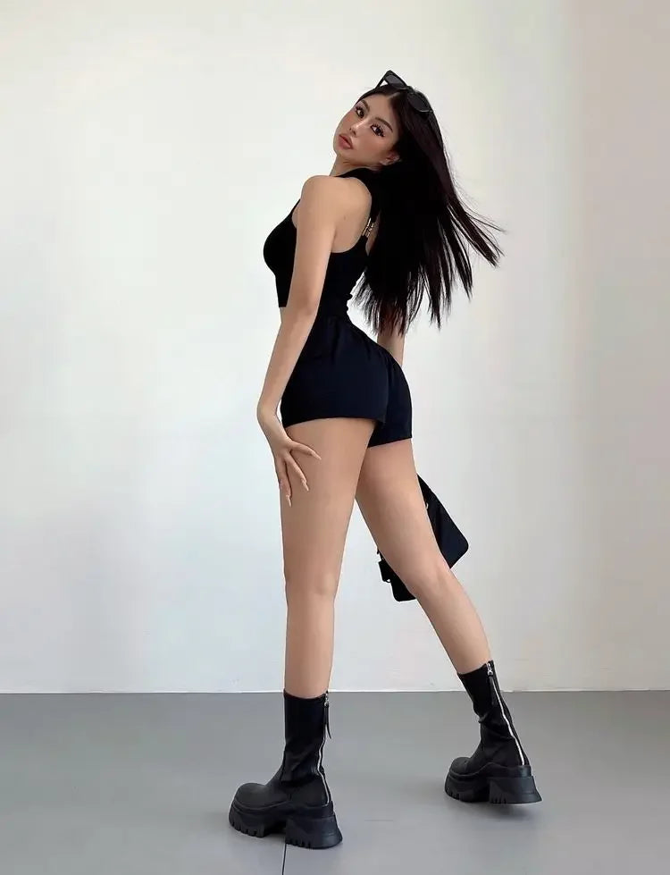 Women's High Waist Cotton Shorts