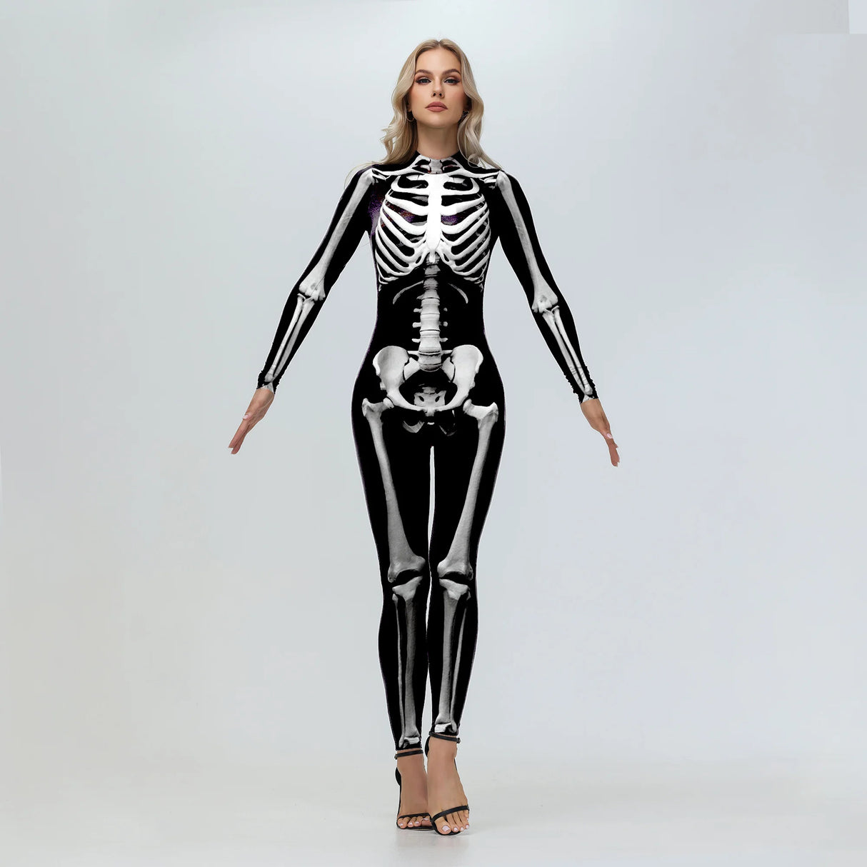 Zombie Skeleton Bodysuit Halloween Jumpsuit Costume