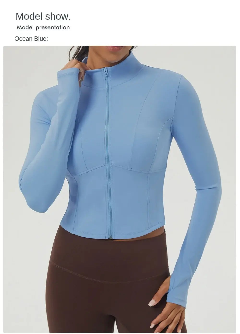 Women Slim Fit Zipper Yoga Top Jacket