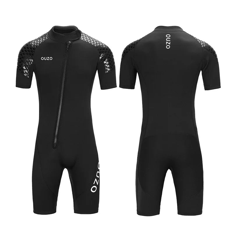 Men Short Sleeve Diving Wetsuit