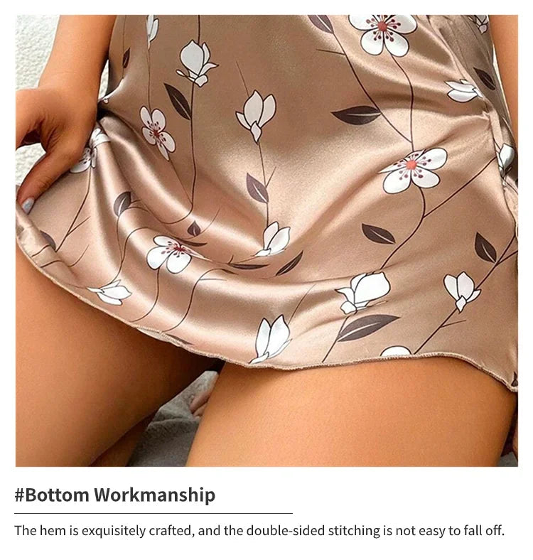 Women Mini Dress Pajama Set