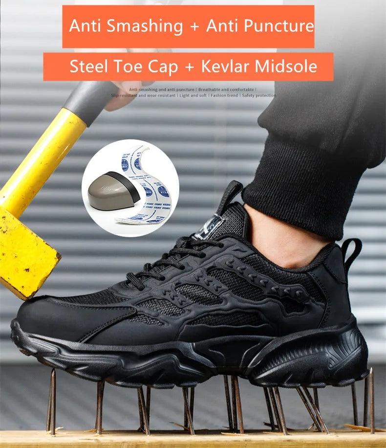 Women Safety Shoes Protective Security Sneakers