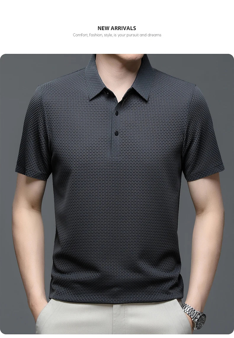 Men Ice Silk Polo Shirt