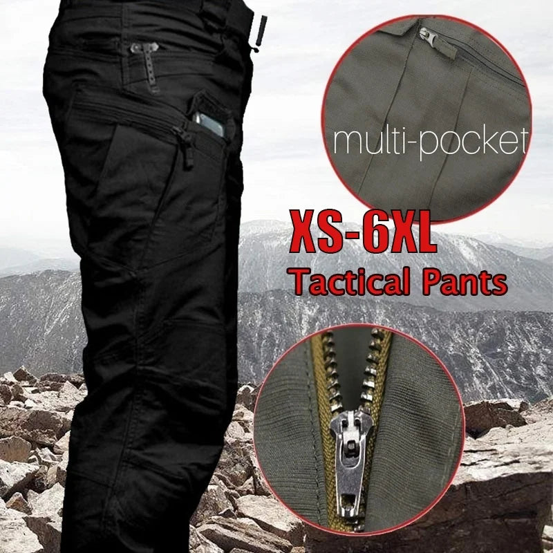 Plus Size Men's Cargo Trousers – 6XL Waterproof Outdoor